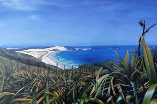 Acrylic landscape titled NINETY MILES - SOLD