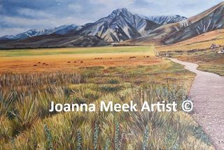 Acrylic landscape titled SLICE OF HEAVEN for sale $600.00