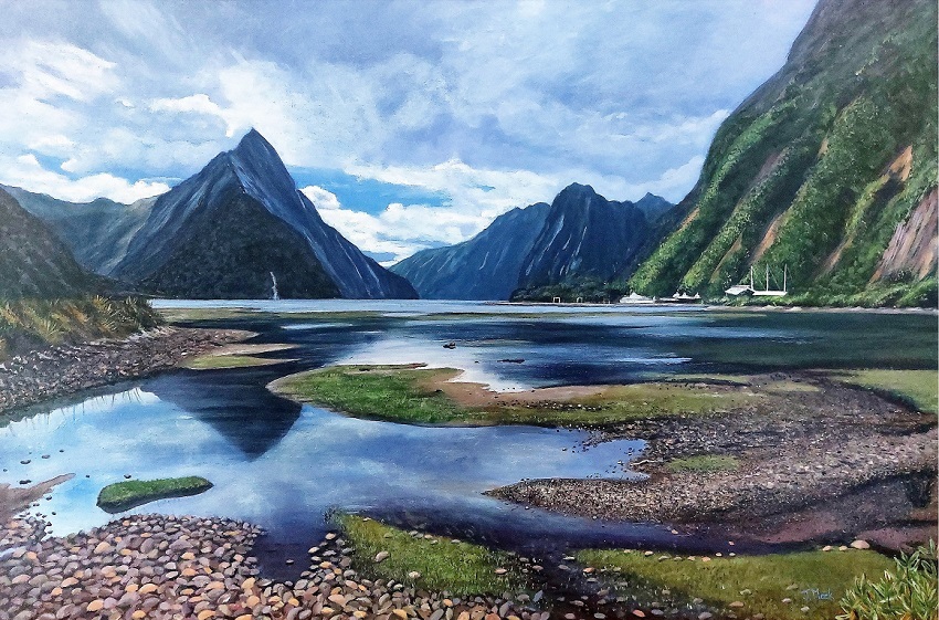 Landscape painting titled MAGICAL MILFORD