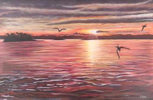 Painting titled HEAVENS GLORY $980