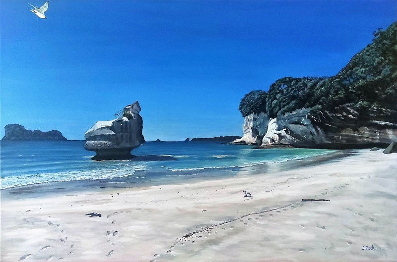 Gliding By- Cathedral Cove- Limited Edition Print