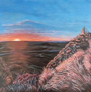 Acrylic painting titled NEW DAY-POA