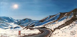 Acrylic painting titled WINTER SPARKLE $600.00