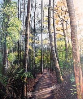 Acrylic painting titled SUN-DAPPLED $3650.00