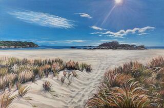Acrylic painting titled FACING THE SUN