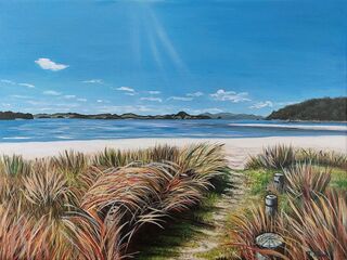 Acrylic painting titled Whispering Grass