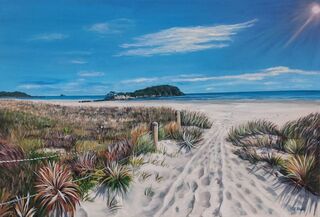 Acrylic painting titled SUN DRENCHED