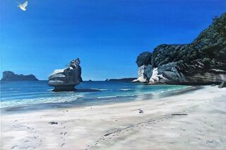 Gliding By- Cathedral Cove- Limited Edition Print